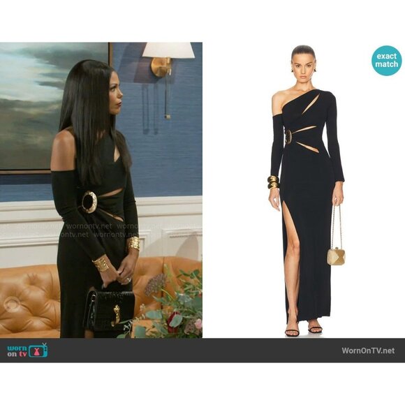 Cult Gaia Zinnie Gown in Black X-Small New Womens Long Sleeve Maxi Dress - Picture 11 of 16